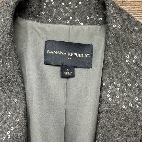 Banana Republic Charcoal Sequin Jacket - Picture 2 of 6